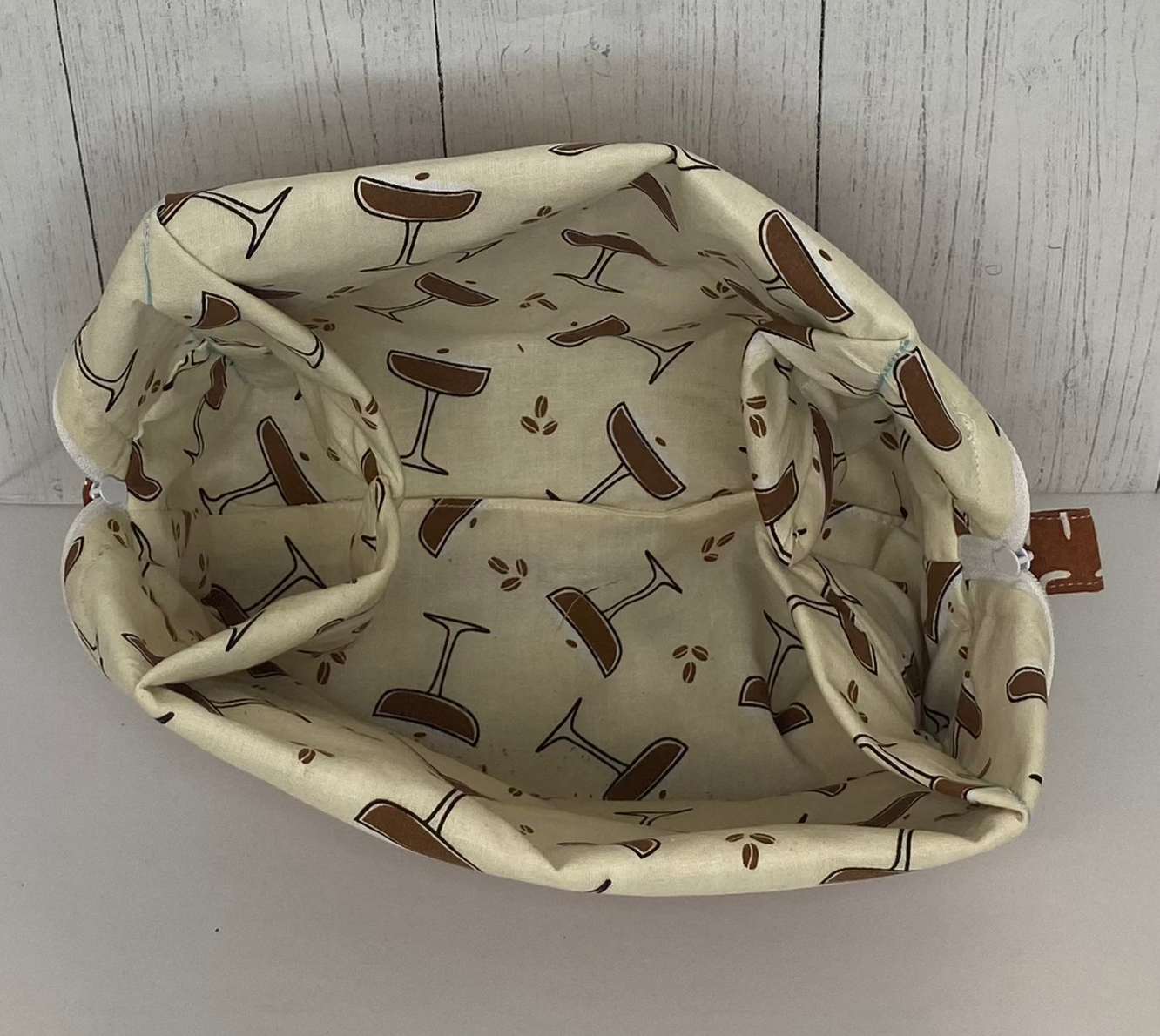 Brown Bag with Martini Lining and compartments