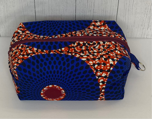 Blue Circle Box Bag