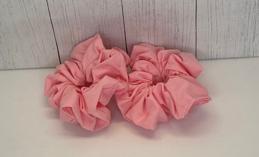 Large Pink Cotton Scrunchies