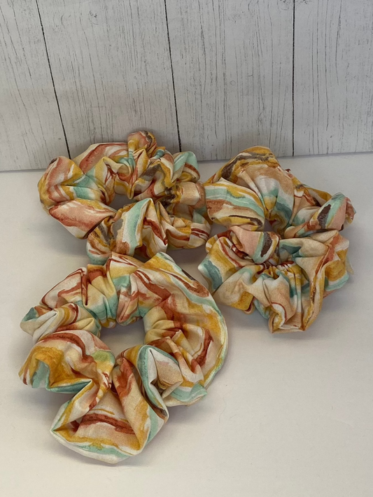 Large Water Color Scrunchie